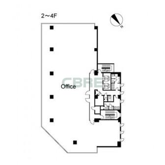 2階〜4階 平面図