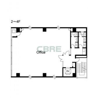 2階〜4階 平面図