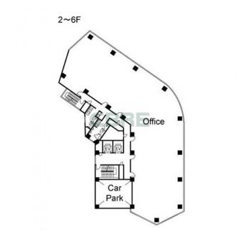 2階〜6階 平面図