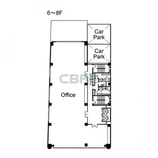 6階〜8階 平面図