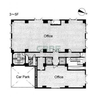 3階〜5階 平面図
