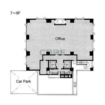 7階〜9階 平面図