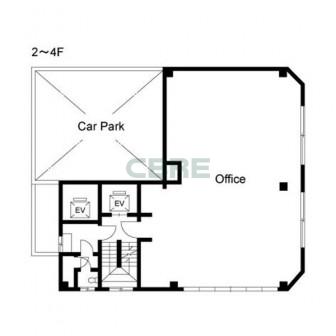 2階〜4階 平面図