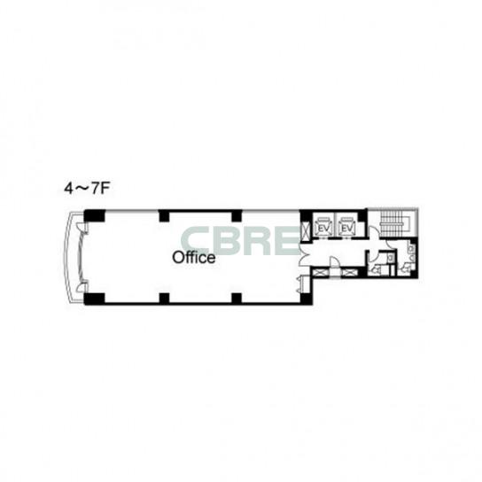 4階〜7階 平面図