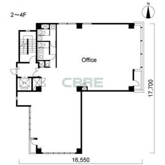 2階〜4階 平面図