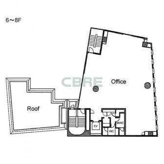 6階〜8階 平面図