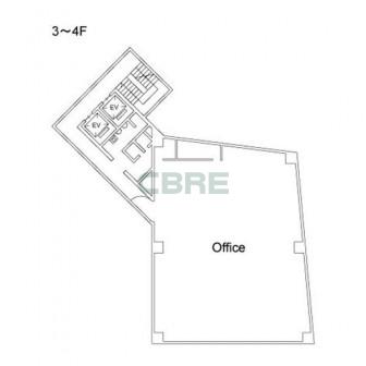 3階〜4階 平面図