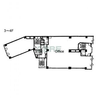 3階〜4階 平面図