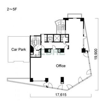 2階〜5階 平面図