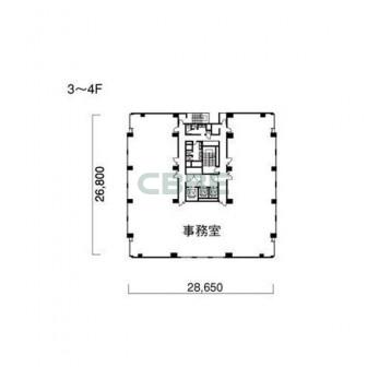 3階〜4階 平面図