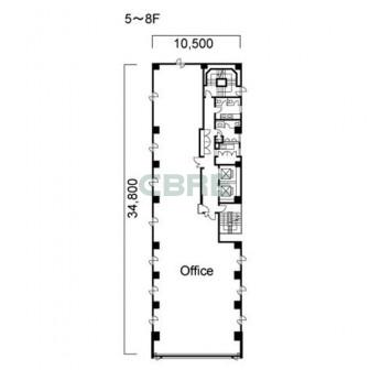 5階〜8階 平面図