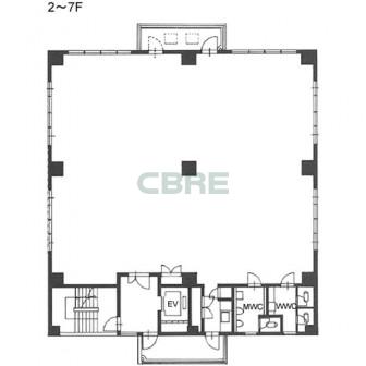 2階〜7階 平面図