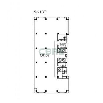 5階〜13階 平面図