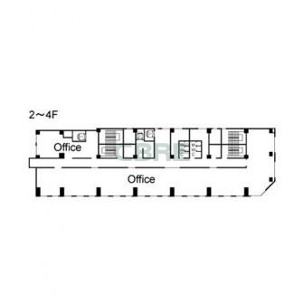 2階〜4階 平面図