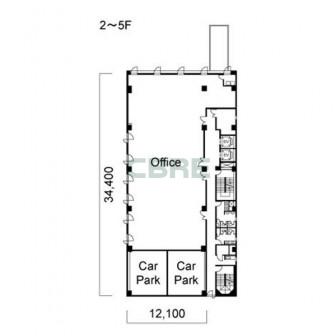 2階〜5階 平面図