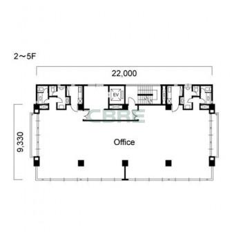 2階〜5階 平面図