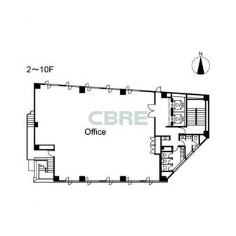 2階〜10階 平面図
