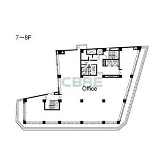 7階〜8階 平面図