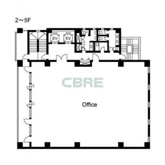 2階〜5階 平面図