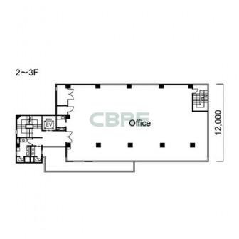 2階〜3階 平面図