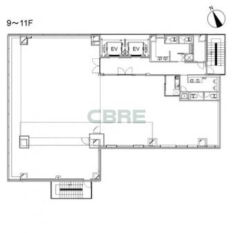 9階〜11階 平面図