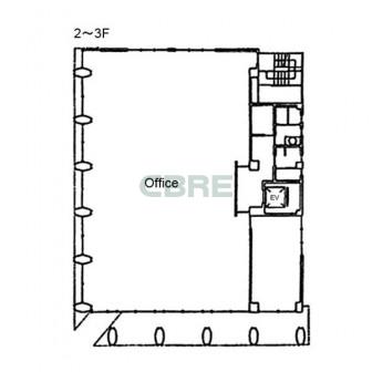 2階〜3階 平面図