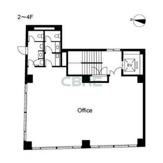 2階〜4階 平面図