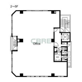 2階〜5階 平面図