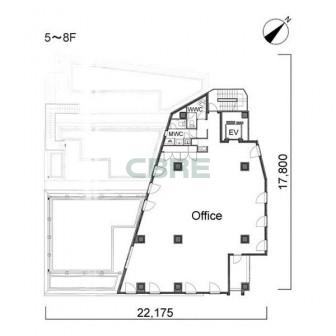 5階〜8階 平面図