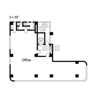 3階〜5階 平面図