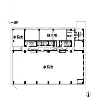 4階〜8階 平面図
