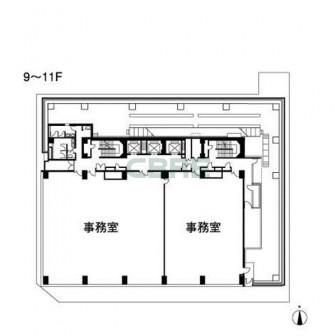 9階〜11階 平面図