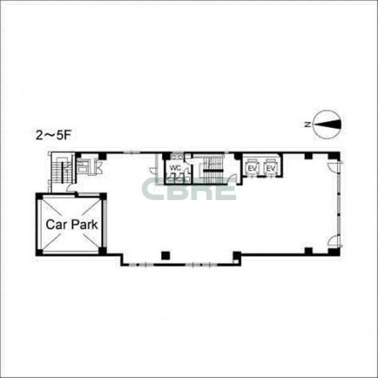 2階〜5階 平面図
