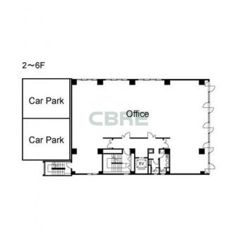 2階〜6階 平面図