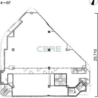 4階〜6階 平面図
