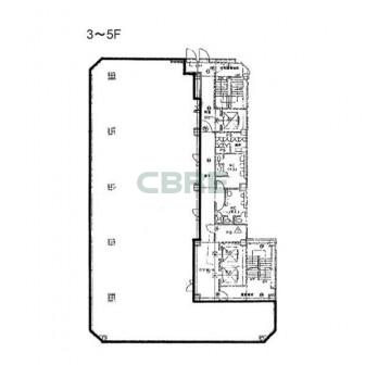 3階〜5階 平面図
