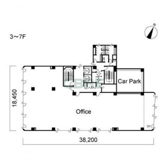 3階〜7階 平面図