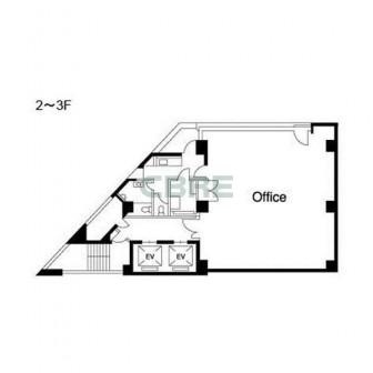 2階〜3階 平面図