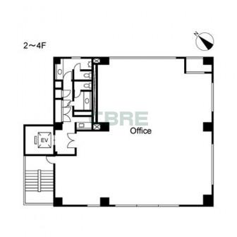 2階〜4階 平面図