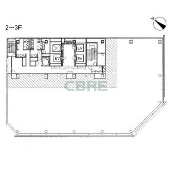 2階〜3階 平面図