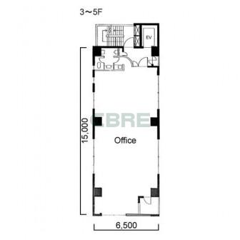 3階〜5階 平面図