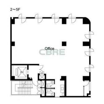 2階〜5階 平面図