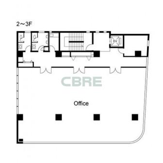 2階〜3階 平面図
