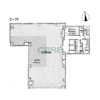 3階〜7階 平面図