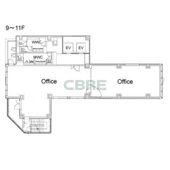 9階〜11階 平面図