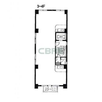 3階〜4階 平面図