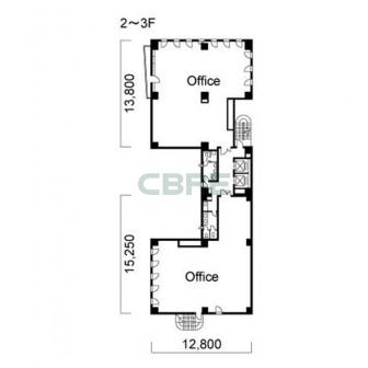 2階〜3階 平面図