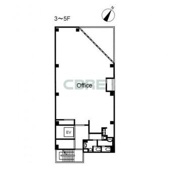 3階〜5階 平面図
