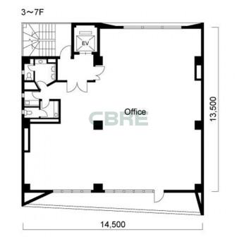3階〜7階 平面図