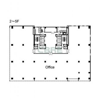 2階〜5階 平面図